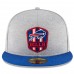 Men's Buffalo Bills New Era Heather Gray/Royal 2018 NFL Sideline Road Official 59FIFTY Fitted Hat 3058411